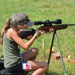 Natalie Putz shooting her HW30s. Thanks to Peg Brewer, she now has a new scope!