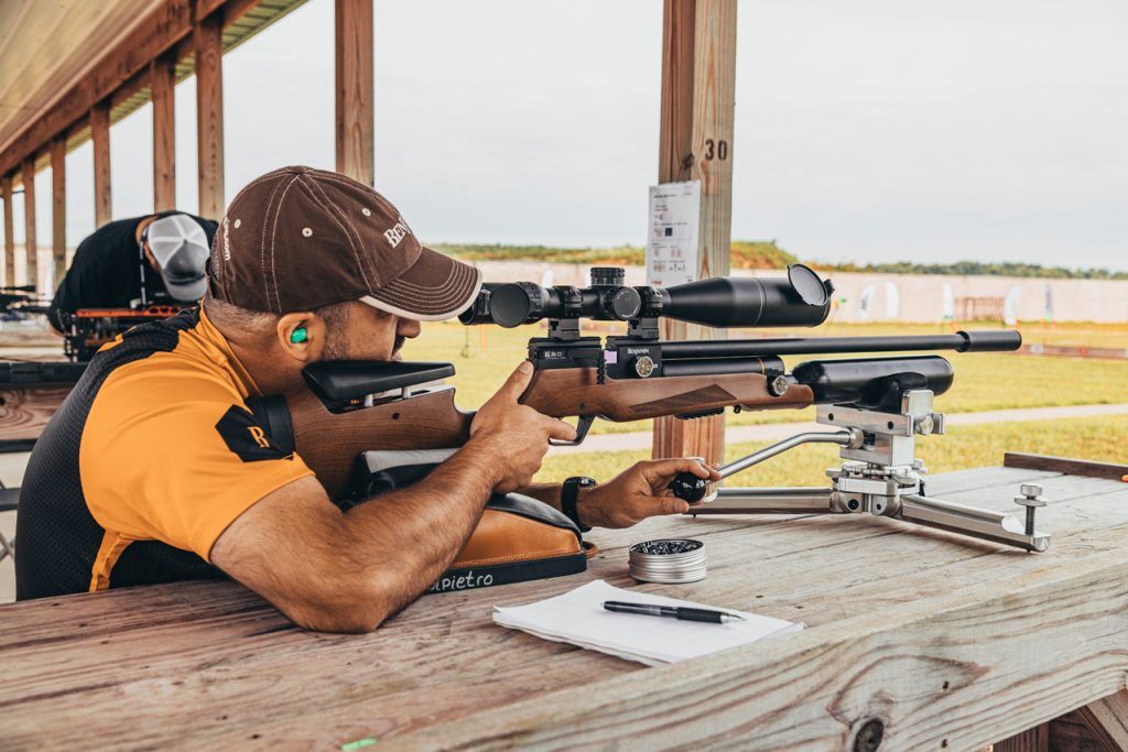 John Solpietro from Team Iconic, with his wood stocked Gen3 Benjamin Marauder