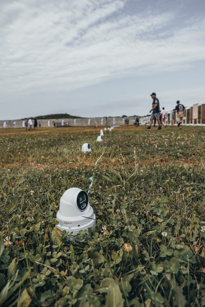 A great shot of the LongShot Camera system used to give shooters a close-up view of their targets 