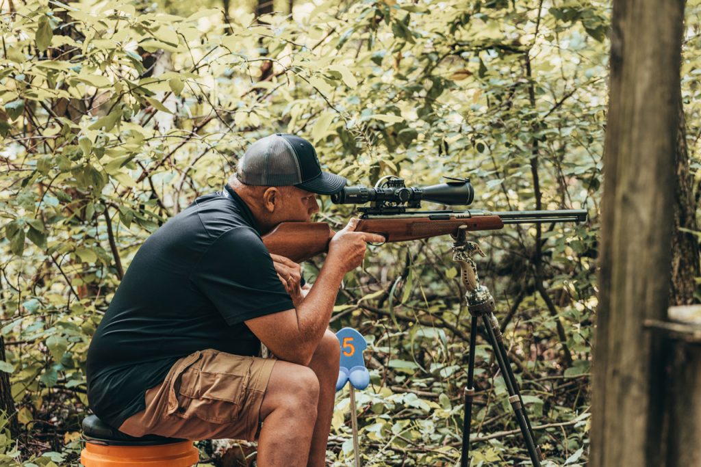 Kevin Sheehan of Hawke Optics, running a TX200 in Hunter Piston