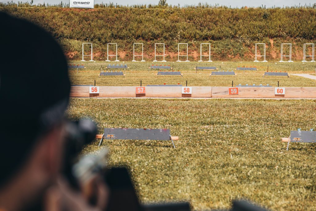 From the shooters perspective - Really shows off how tiny these targets are