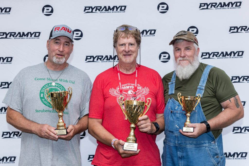 Open PCP, L-R: Keith Walters (2nd), Brian VanLiew (1st), JD Garland (3rd)